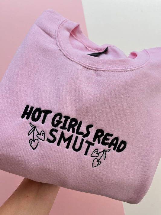 Hot Girls Read SMUT Embroidered Sweatshirt