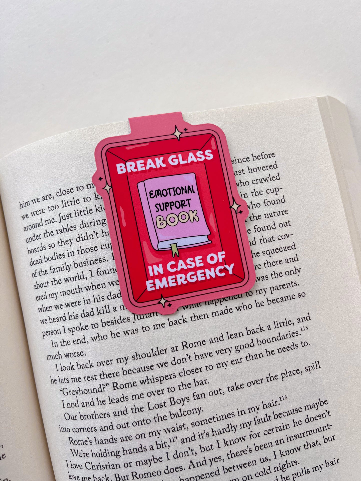 Emotional Support Book Magnetic Bookmark