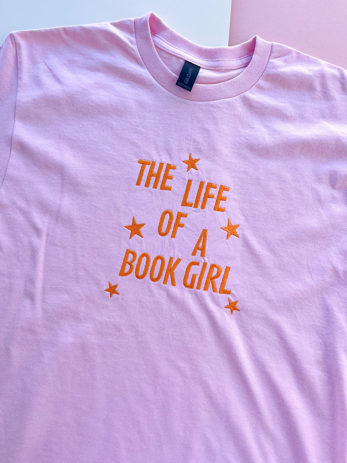 The Life of A Book Girl Embroidered T-shirt