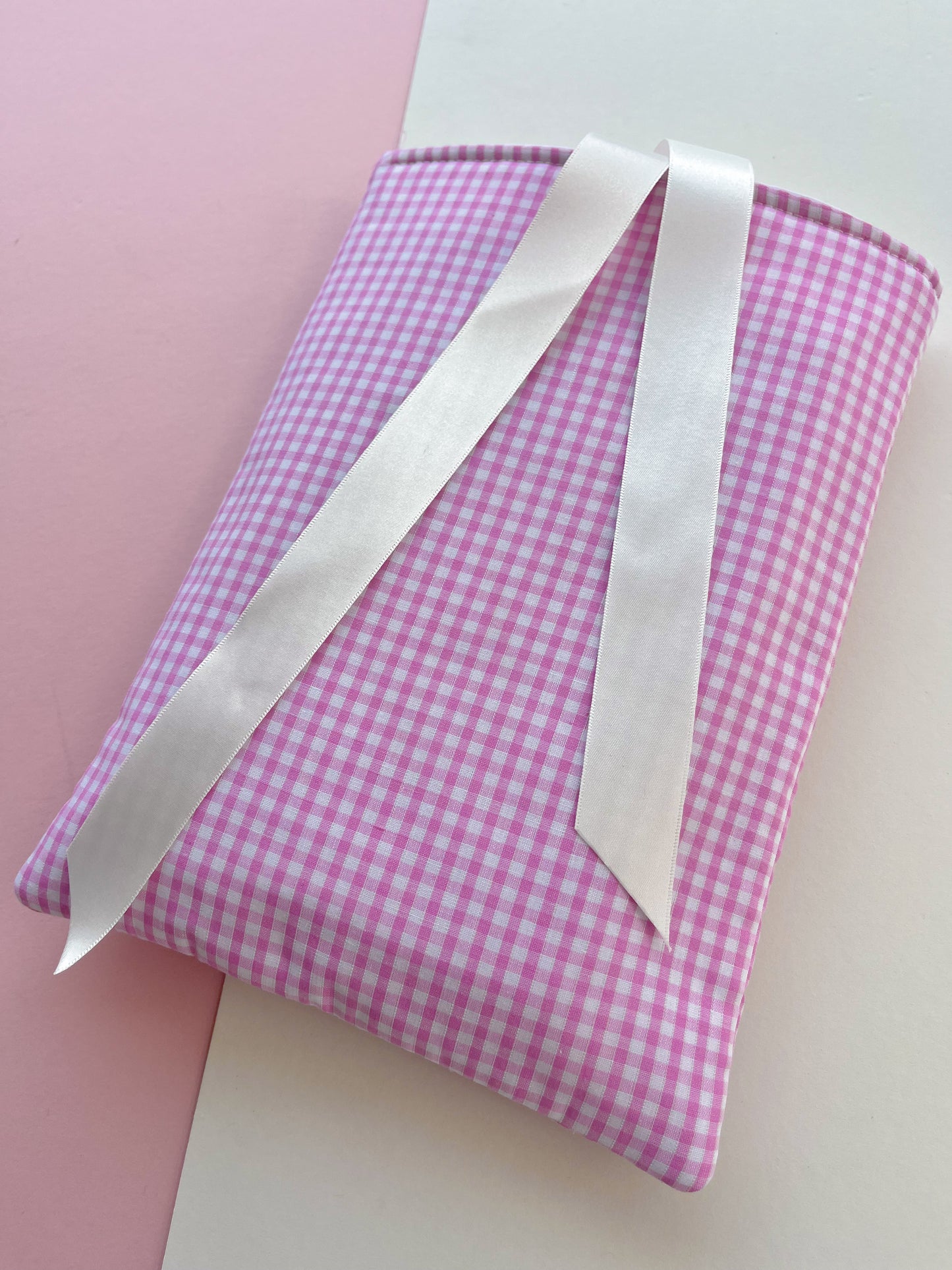 Pink Gingham Book Sleeve