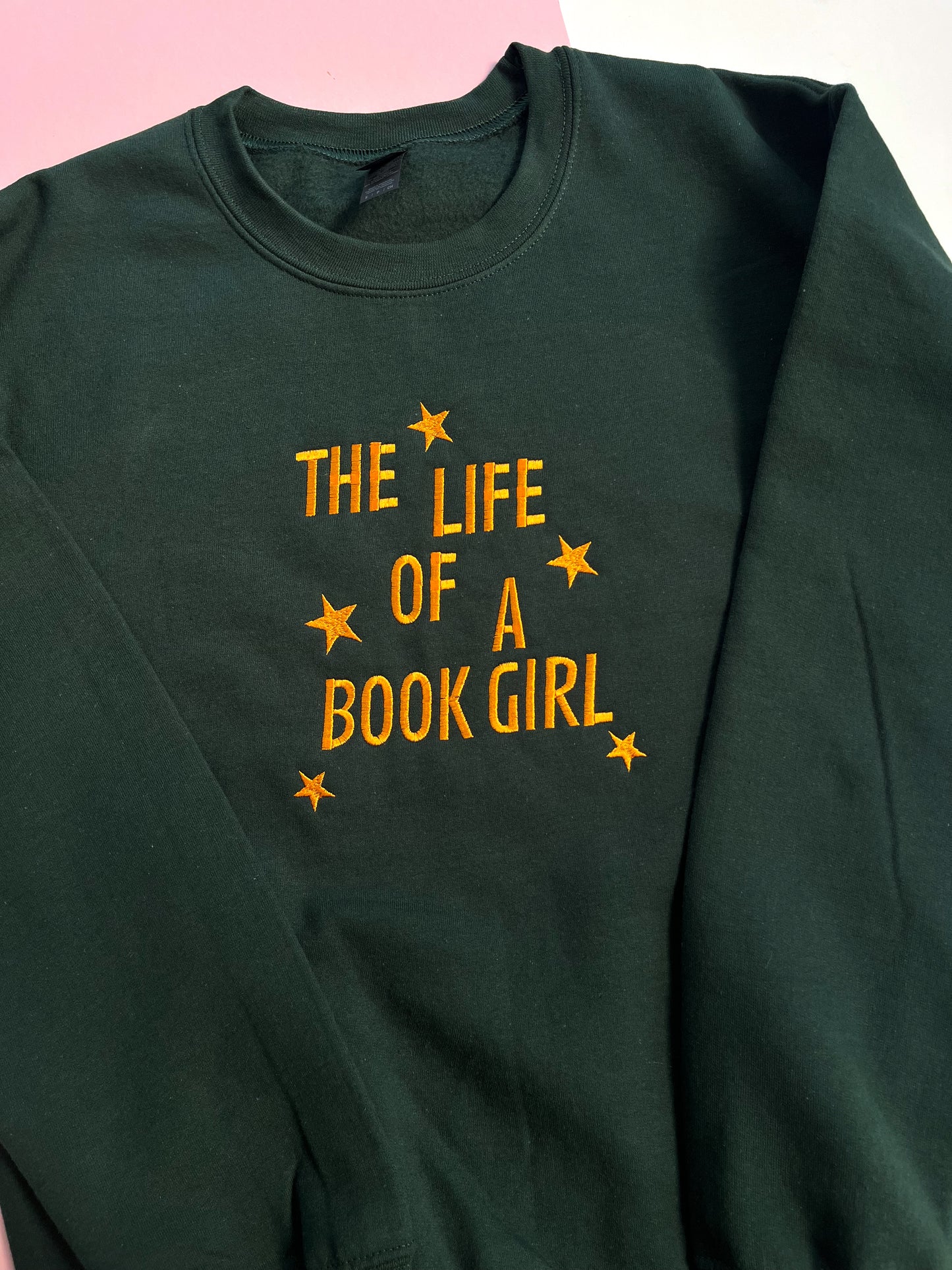 The Life Of A Book Girl Embroidered Sweatshirt