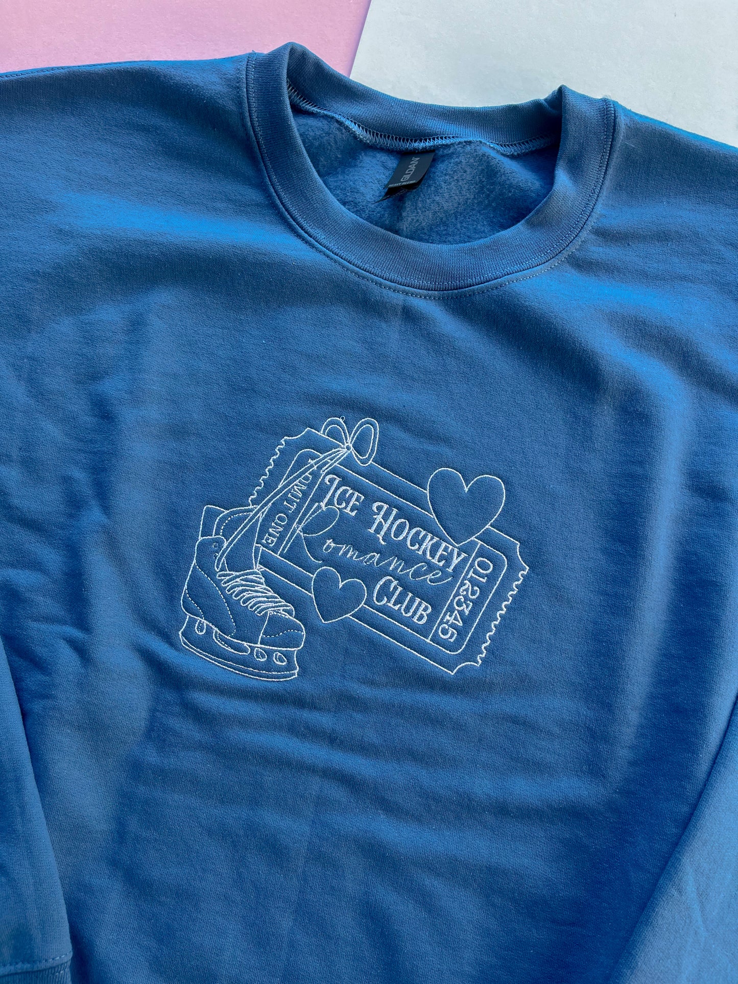 Ice Hockey Embrodiered Sweatshirt X Robyn Ellen collab