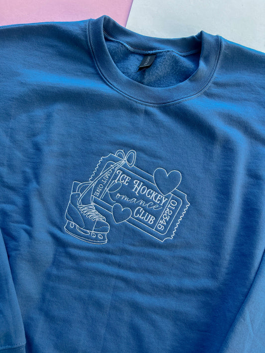 Ice Hockey Embrodiered Sweatshirt X Robyn Ellen collab