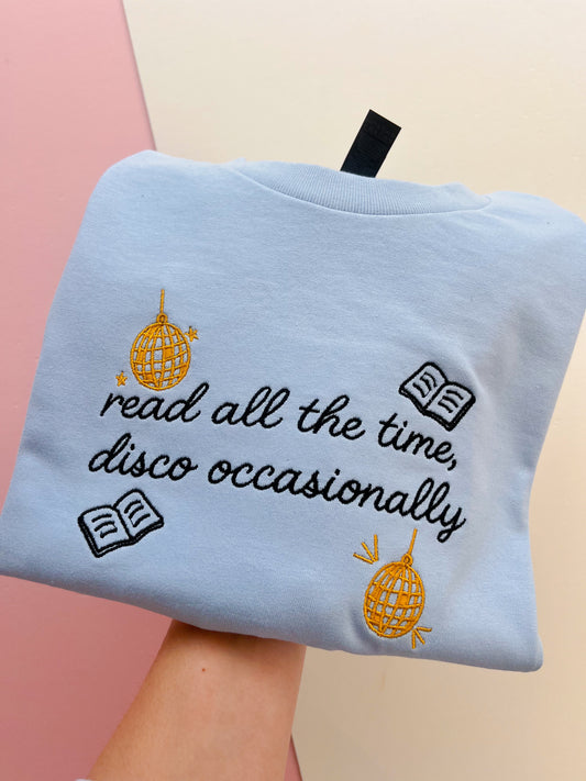 Read all the time Embroidered T-shirt