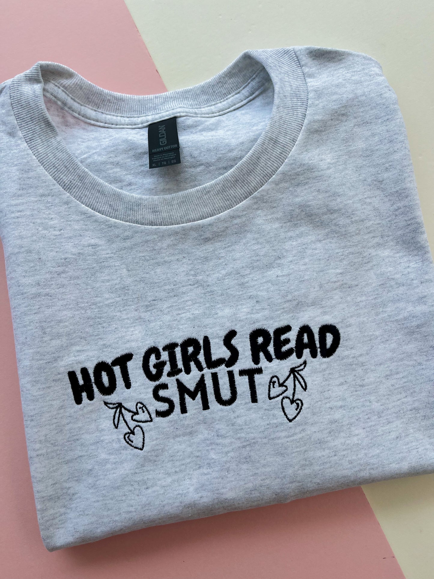 Hot Girls Read SMUT Embroidered T-Shirt