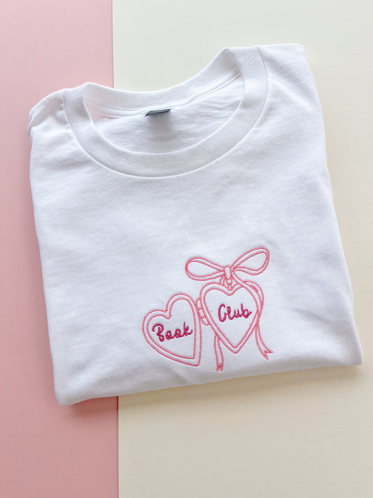 Book Club Embroidered T-shirt