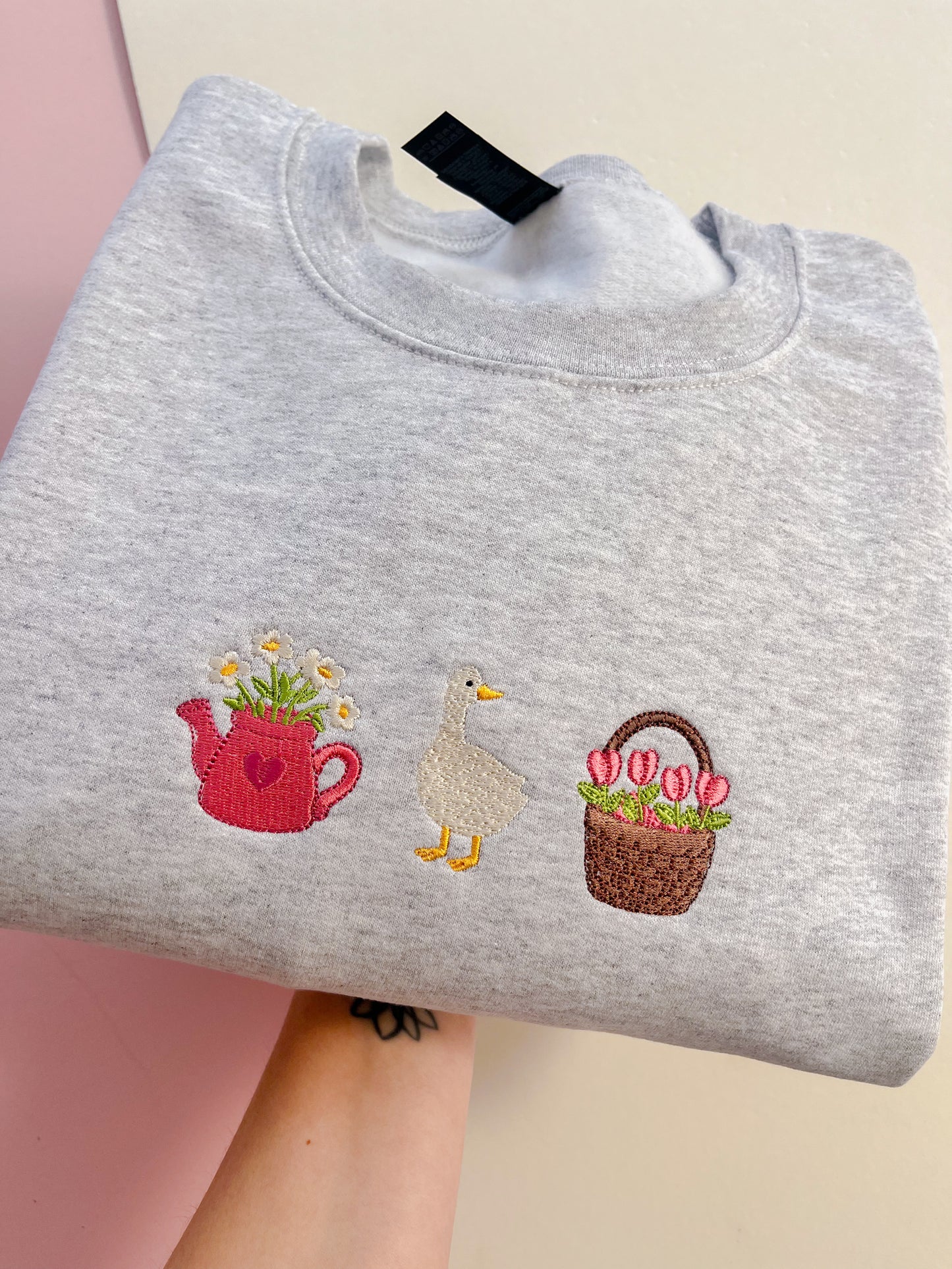 Spring Icons Embroidered Sweatshirt