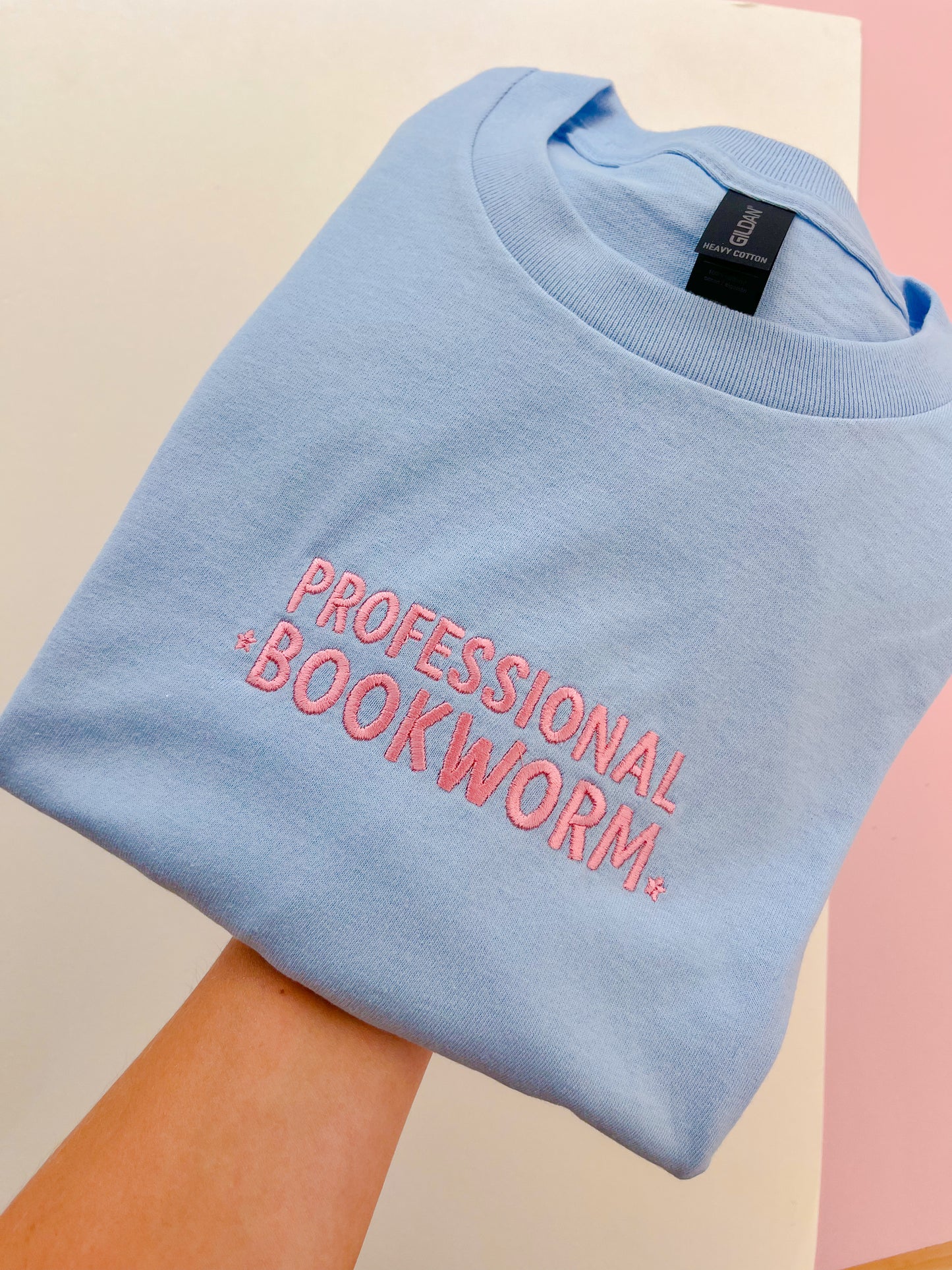 Professional Bookworm Embroidered T-shirt