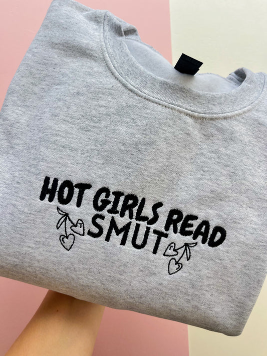 Hot Girls Read SMUT Embroidered Sweatshirt