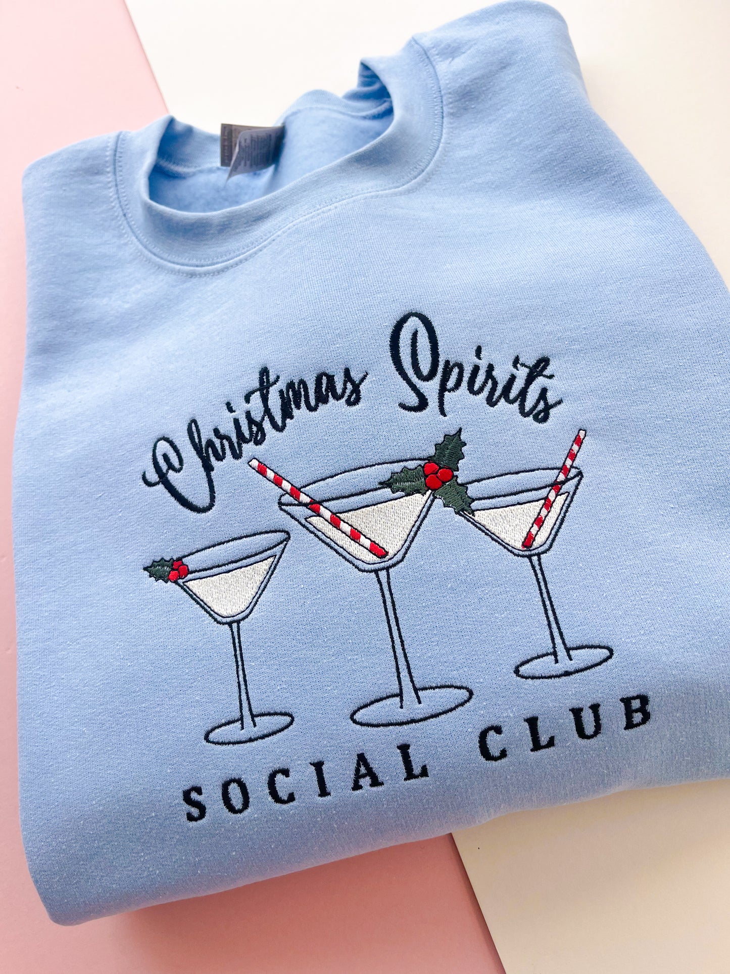 Christmas Spirits Embroidered Sweatshirt