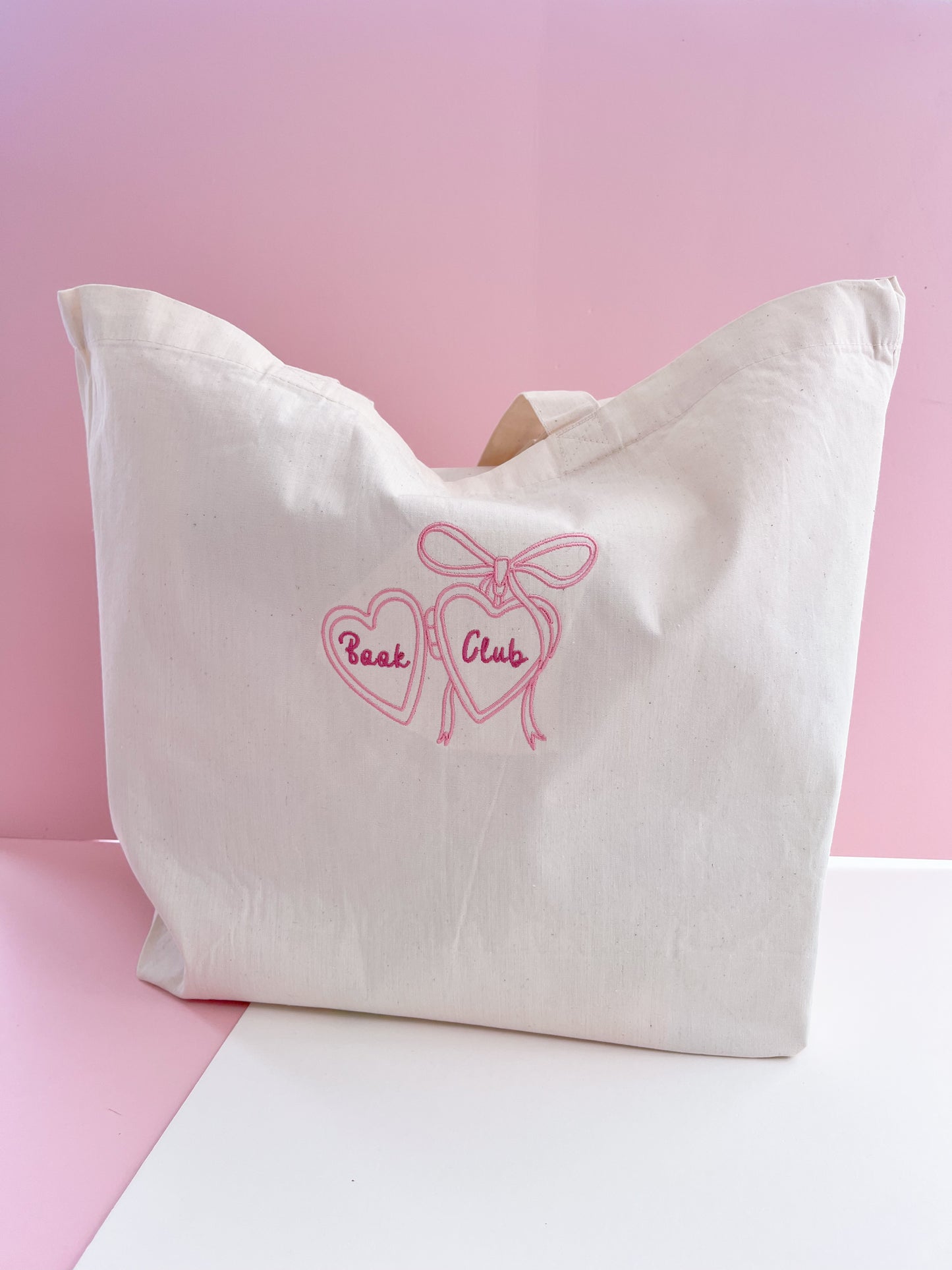 Book Club Embroidered Maxi Tote Bag