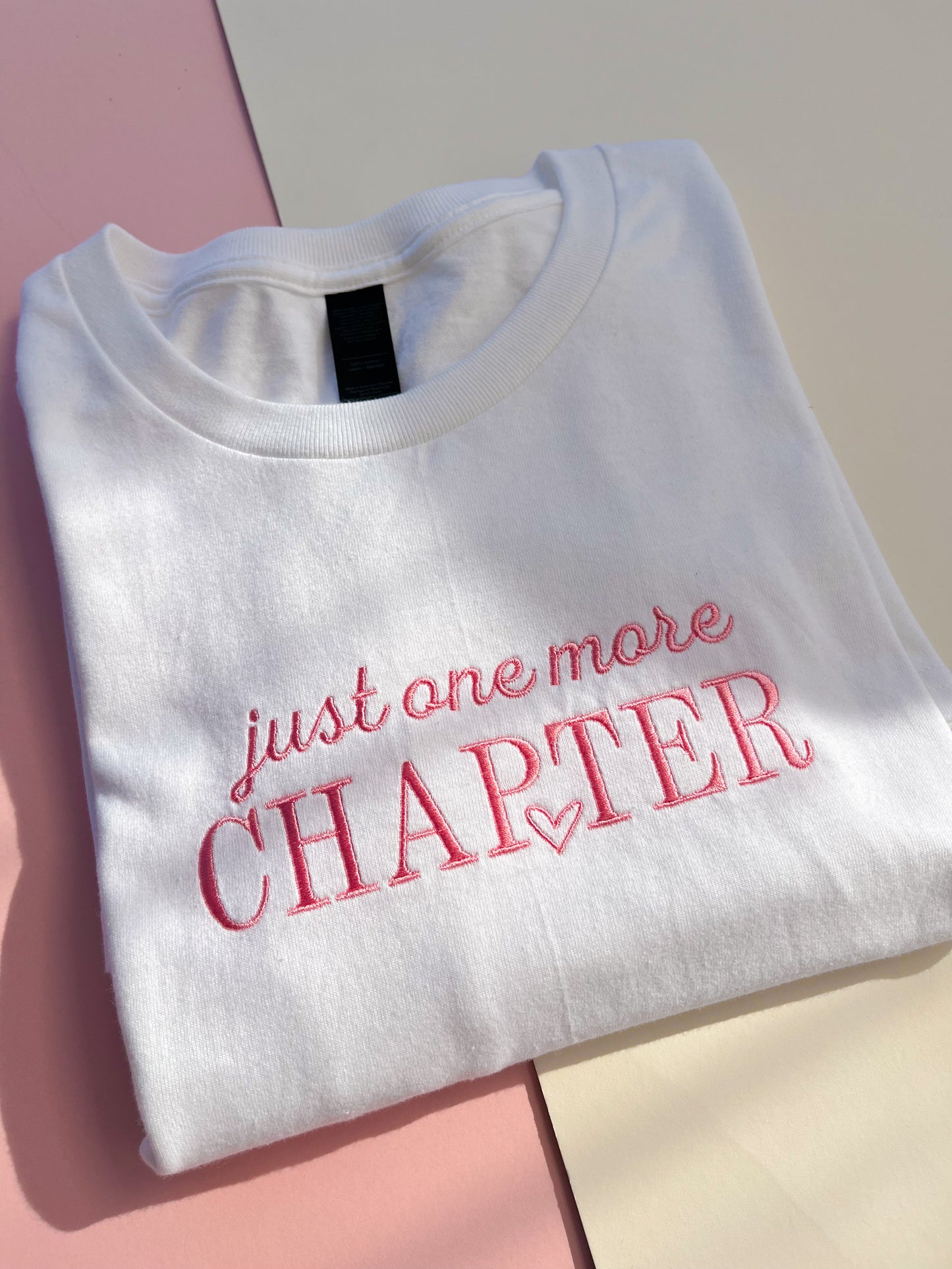 One More Chapter Embroidered T-shirt