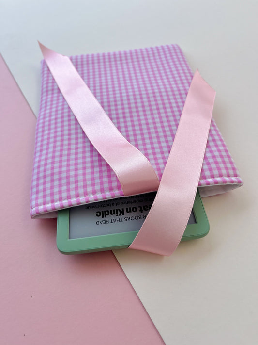 Pink Gingham E-Reader Sleeve