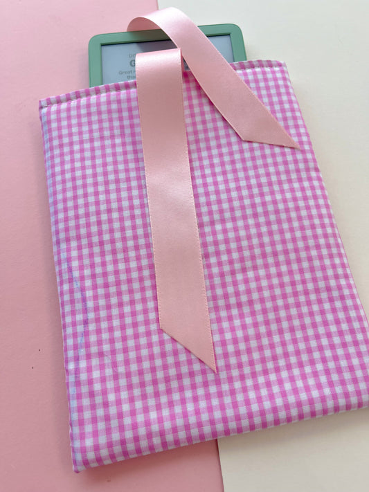 SECOND - Pink Gingham E-Reader Sleeve