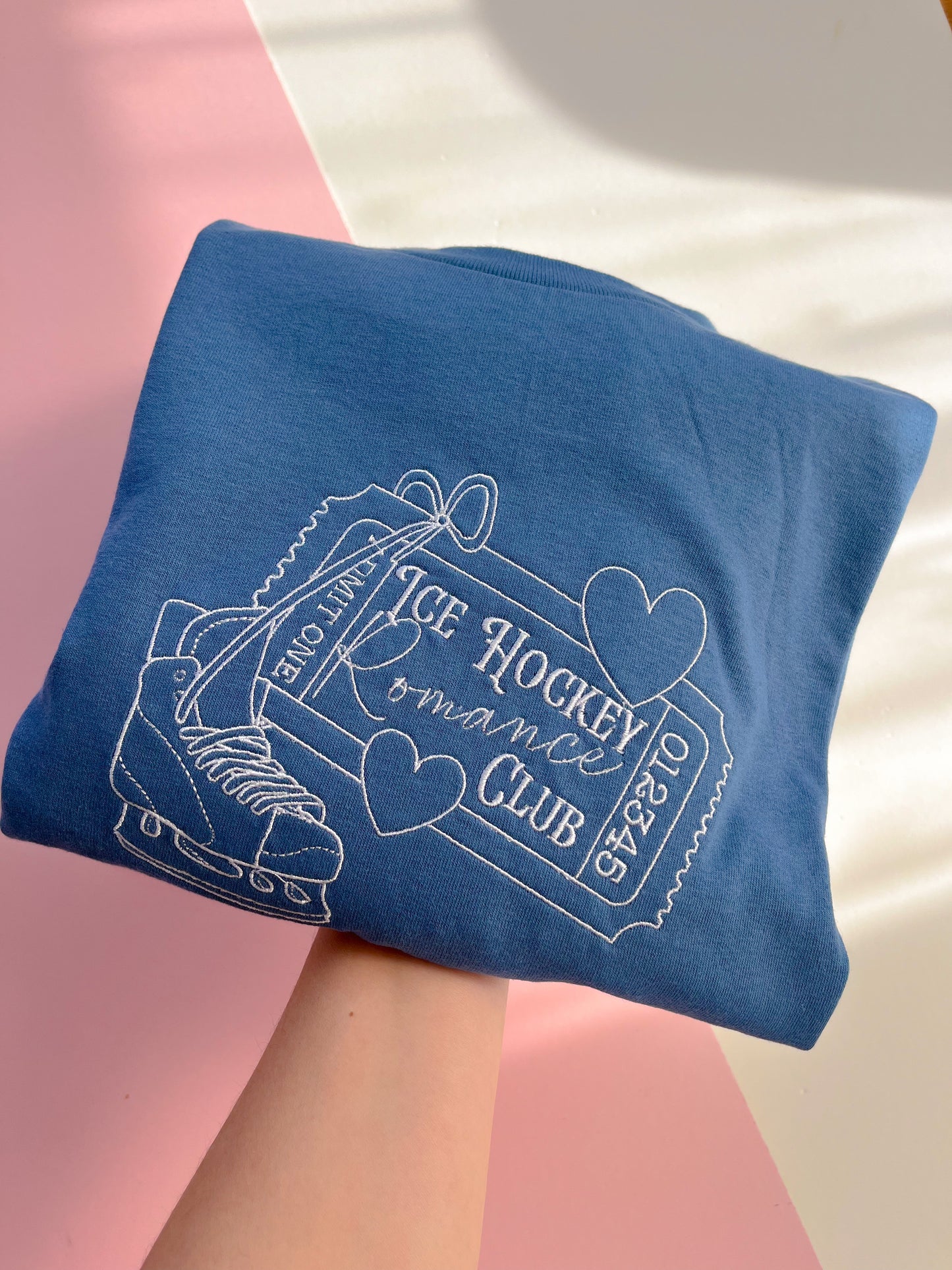 Ice Hockey Romance Embroidered T-shirt X Robyn Ellen