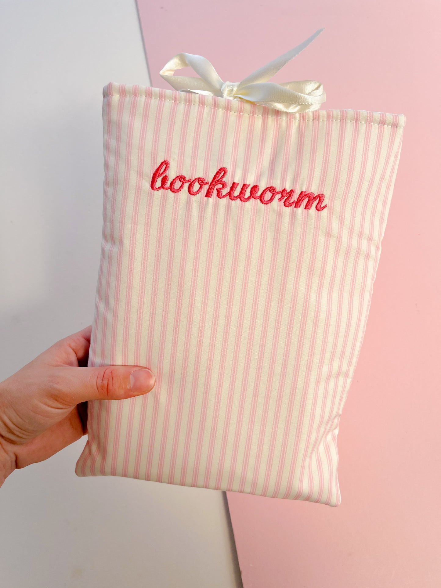 bookworm - embroidered paperback sleeve