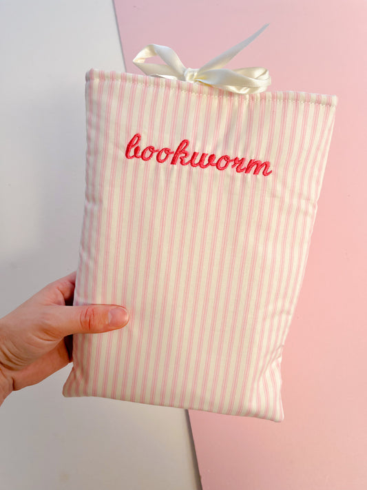 bookworm - embroidered paperback sleeve