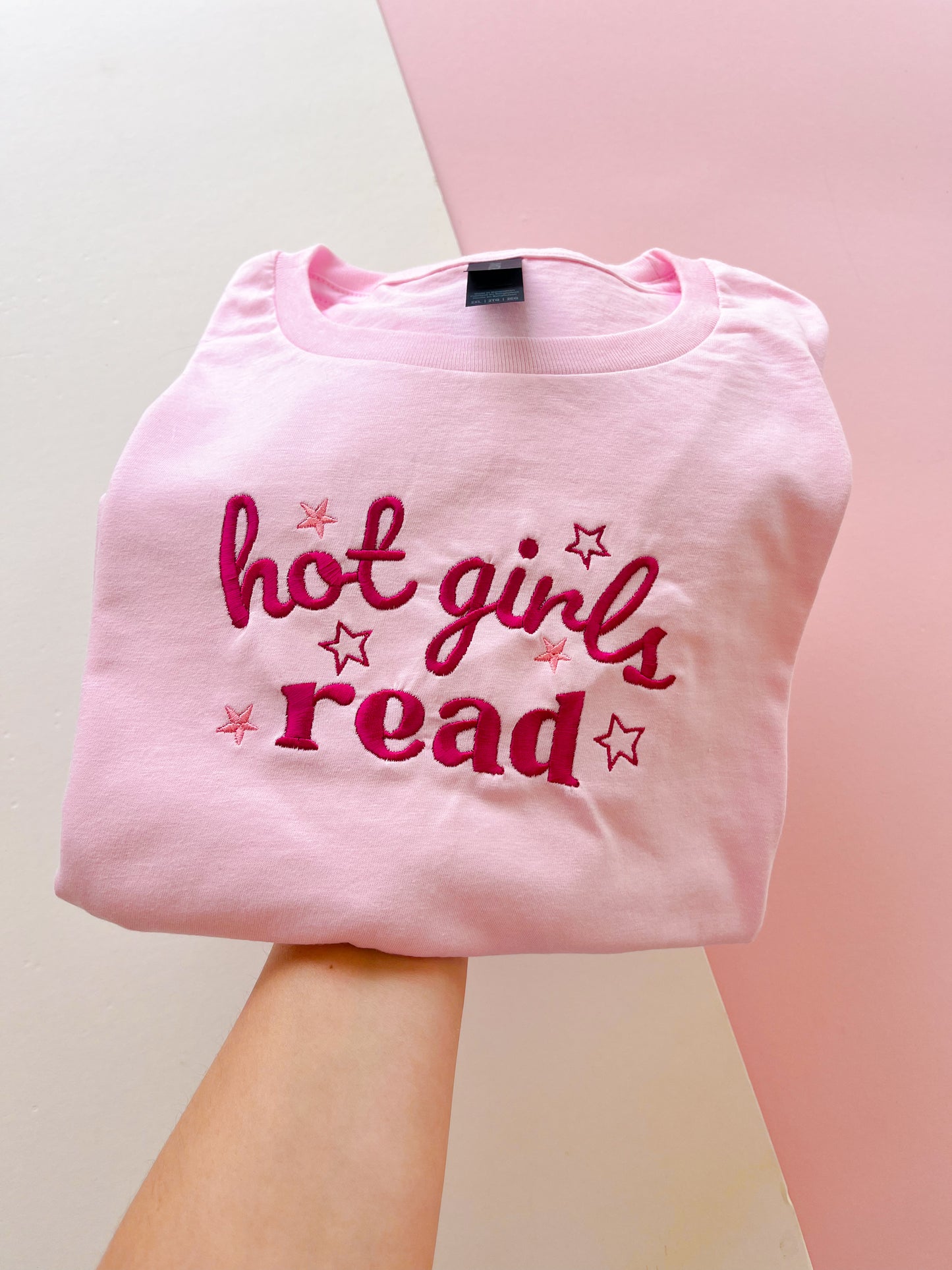 SECOND - 2XL embroidered hot girls read t-shirt