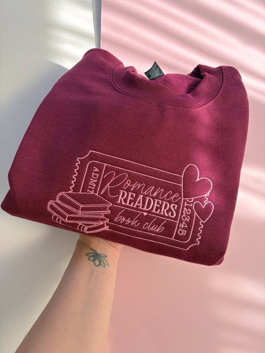 Romance Readers Embroidered Sweatshirt X Robyn Ellen Collab