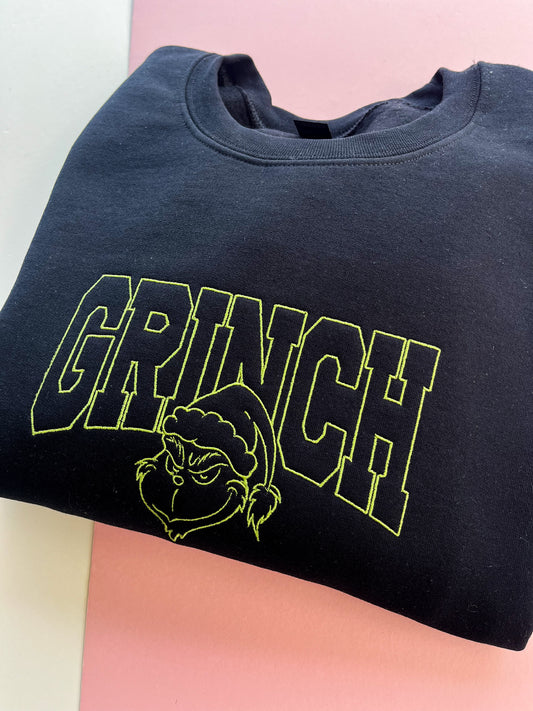 Grinch Embroidered Sweatshirt