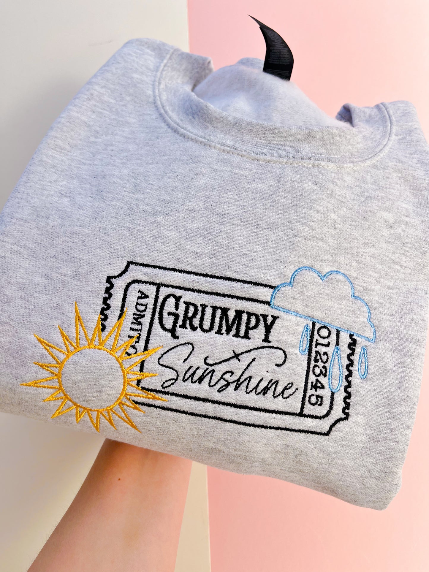 Grumpy Sunshine Embroidered Sweatshirt X Robyn Ellen Collab