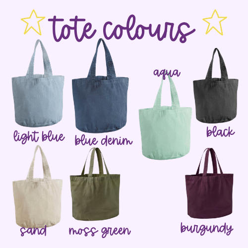 Enemies to Lovers Embroidered denim tote bag