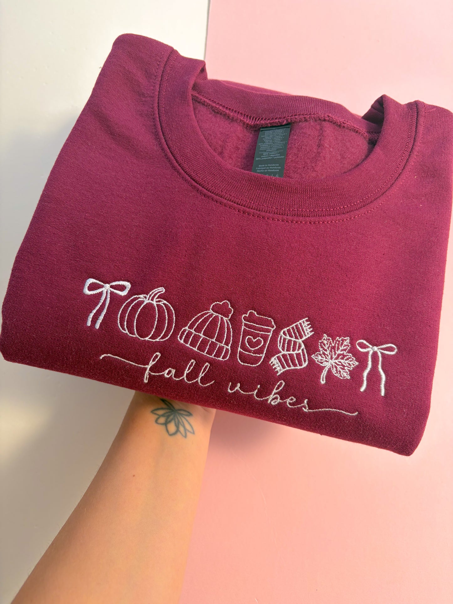 Fall Vibes Embroidered Sweatshirt