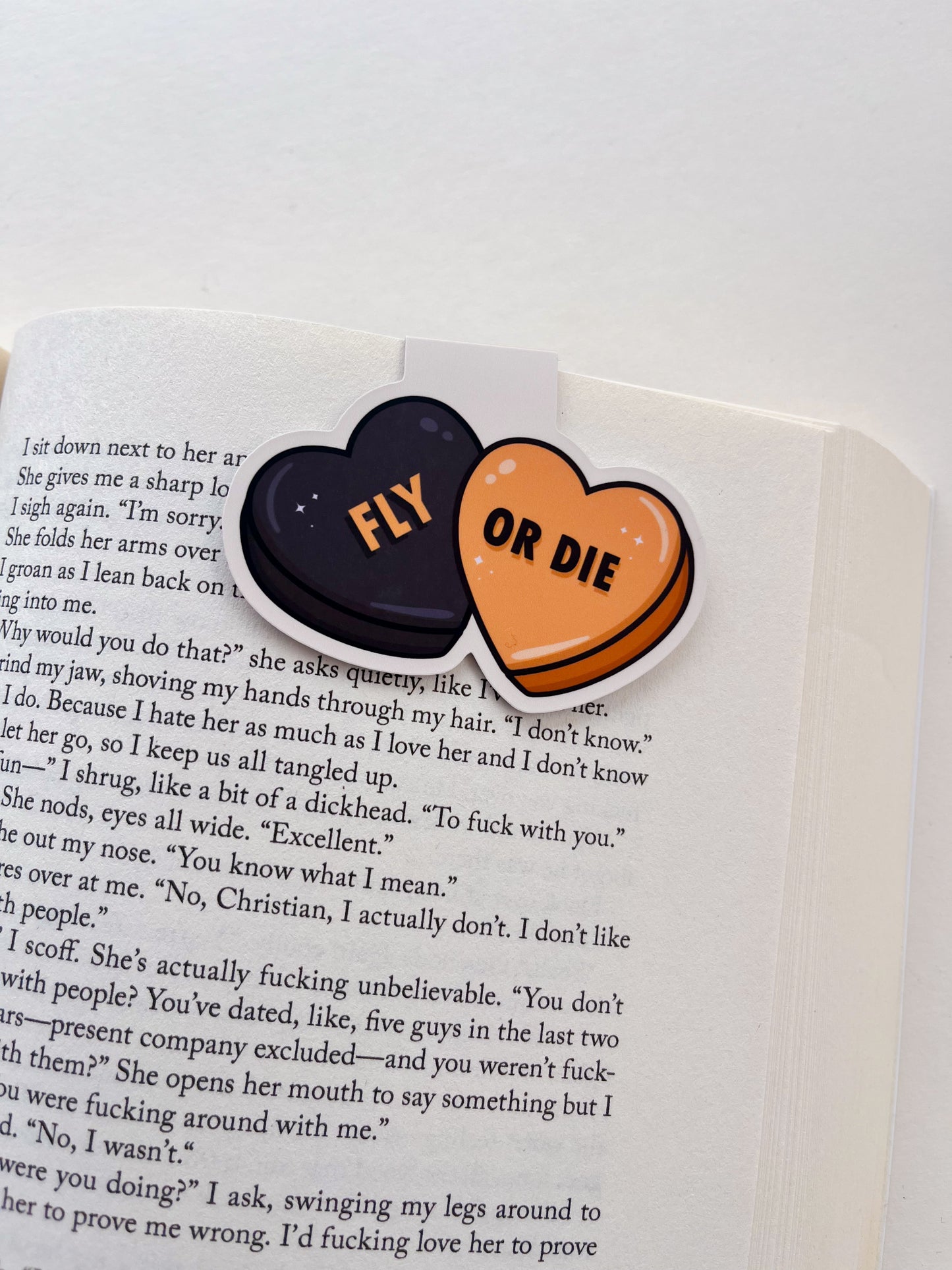 Fly or Die magnetic bookmark