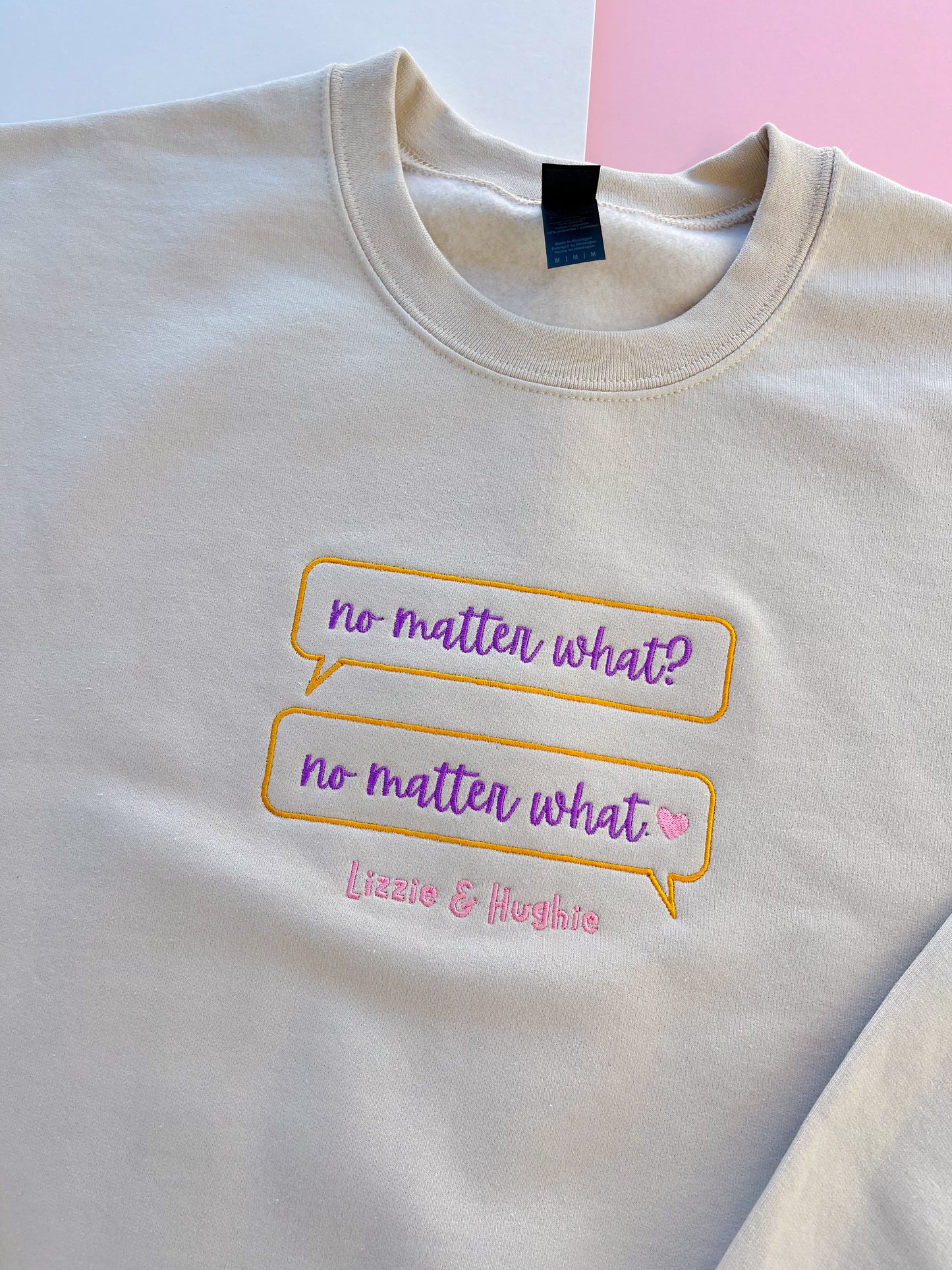 No Matter What Embroidered Sweatshirt