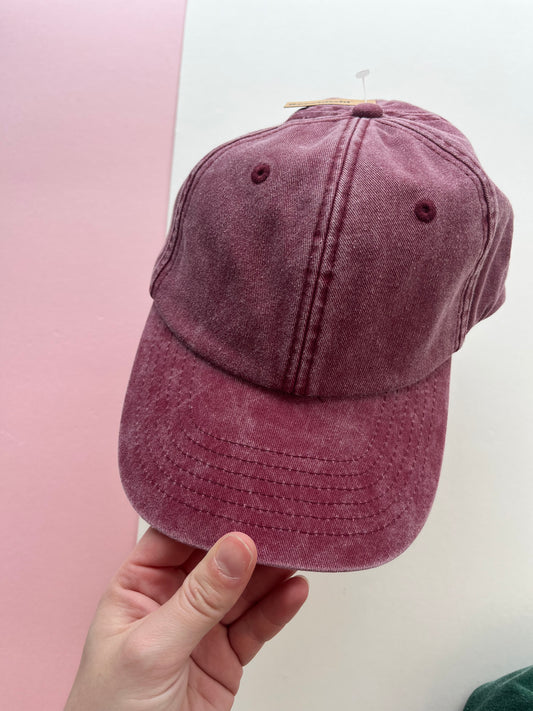 SAMPLE - plain burgundy cap