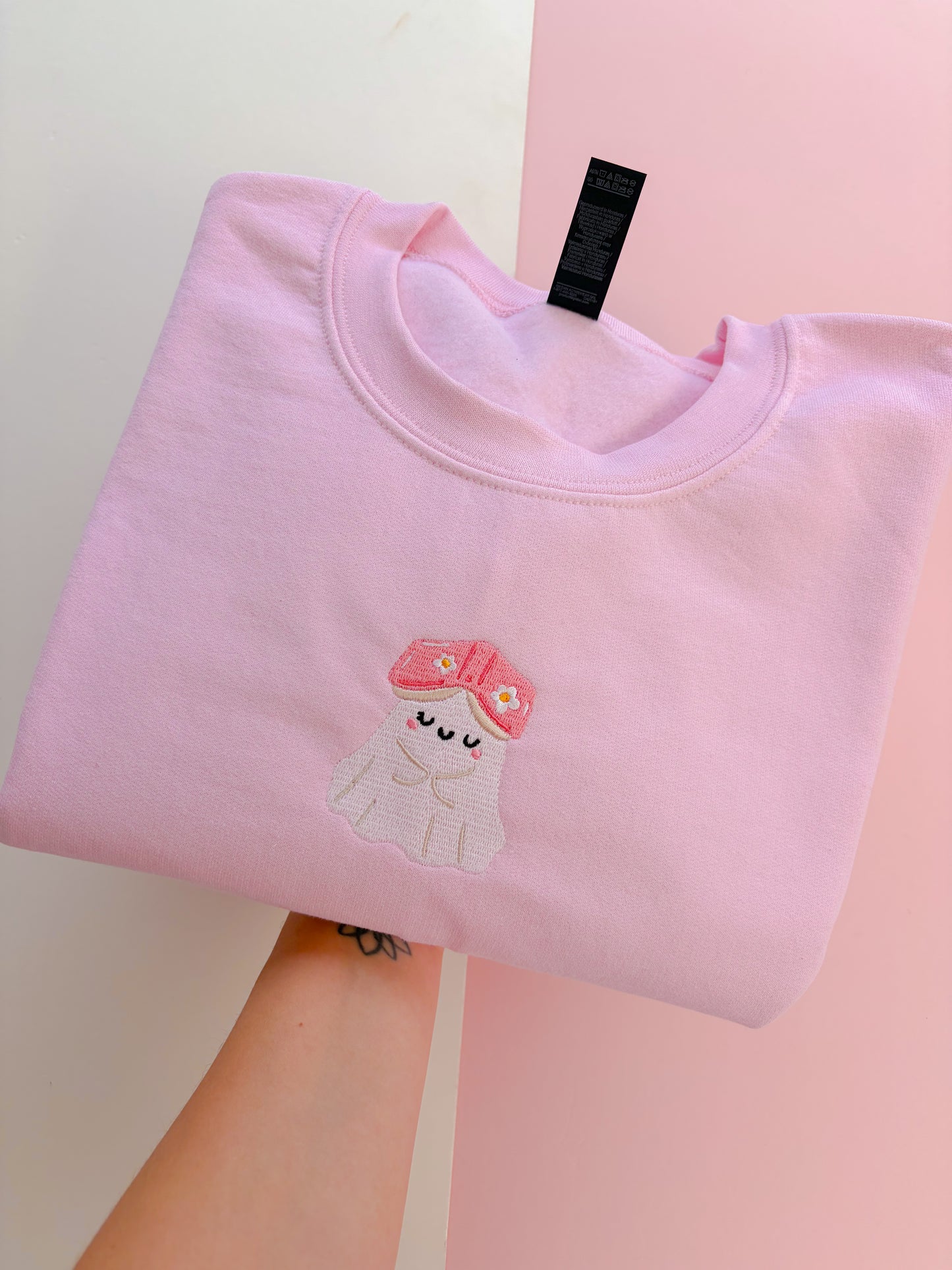 Bookish Ghostie Embroidered Sweatshirt
