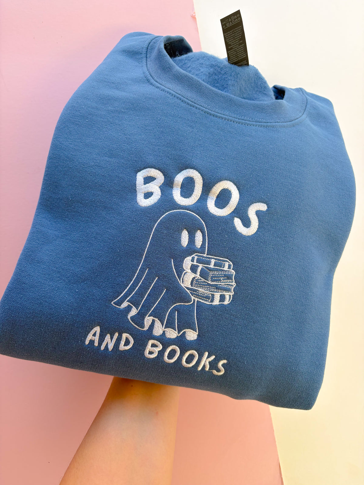 Boos and Books Embroidered T-shirt