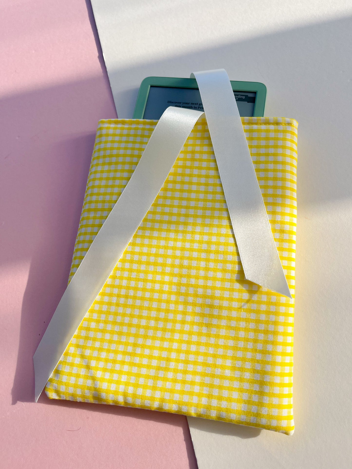 SECOND - Yellow Gingham E-Reader Sleeve