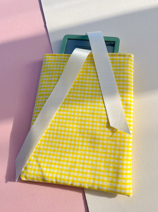 SECOND - Yellow Gingham E-Reader Sleeve