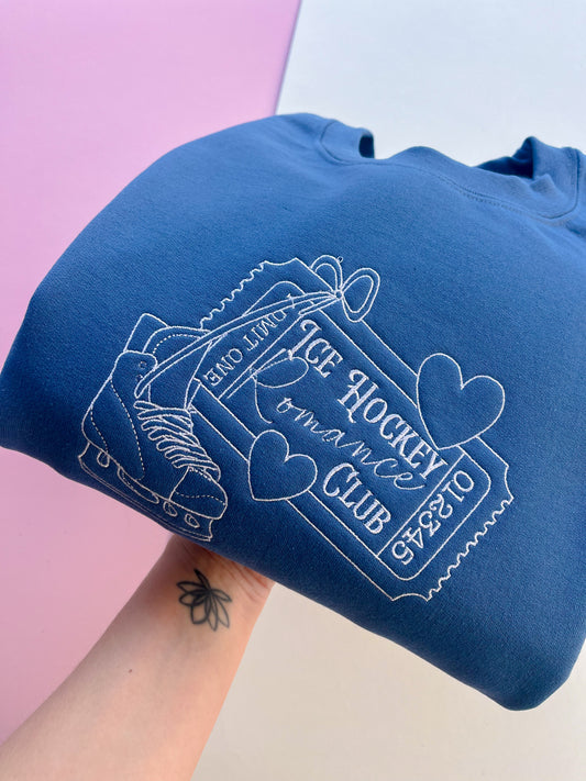 Ice Hockey Embrodiered Sweatshirt X Robyn Ellen collab