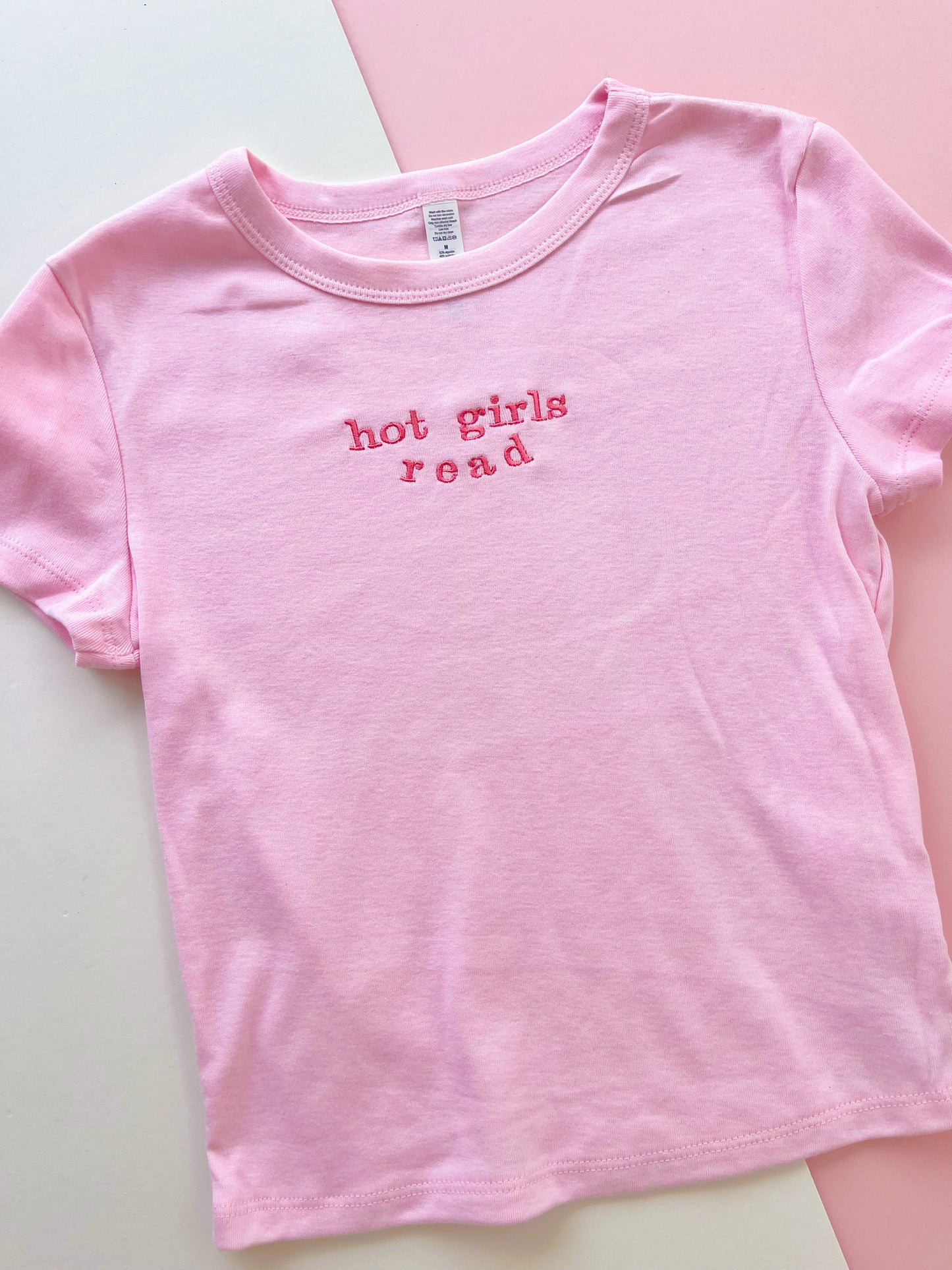 Hot Girls Read Embroidered Baby Tee