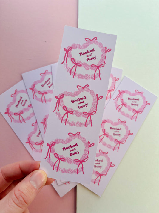 Booked and Busy Bookmark