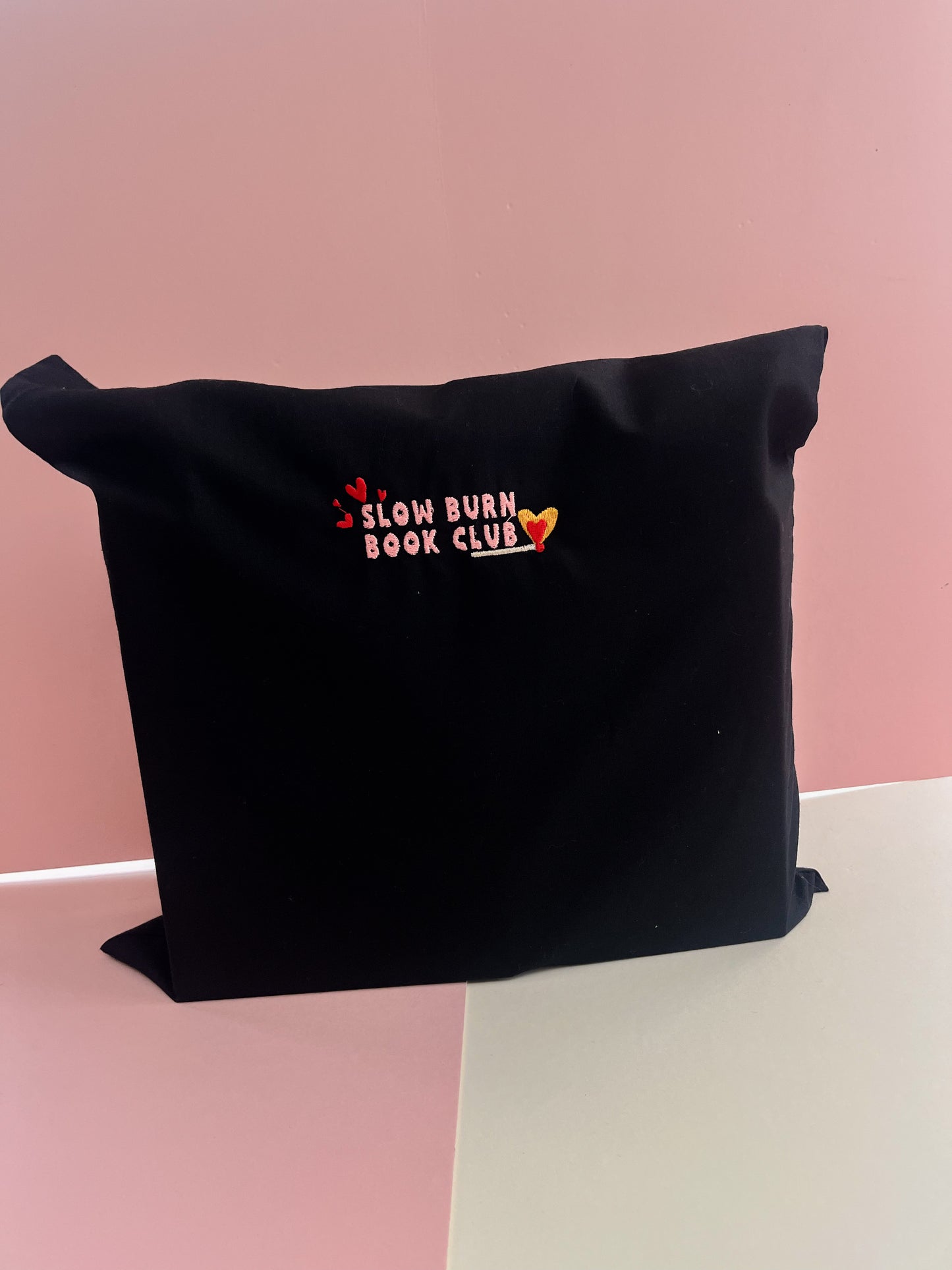 Slow Burn Embroidered Tote Bag