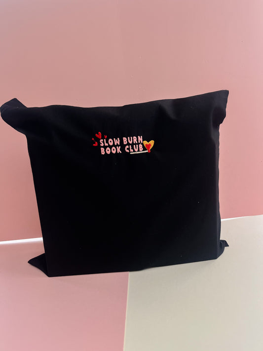Slow Burn Embroidered Tote Bag