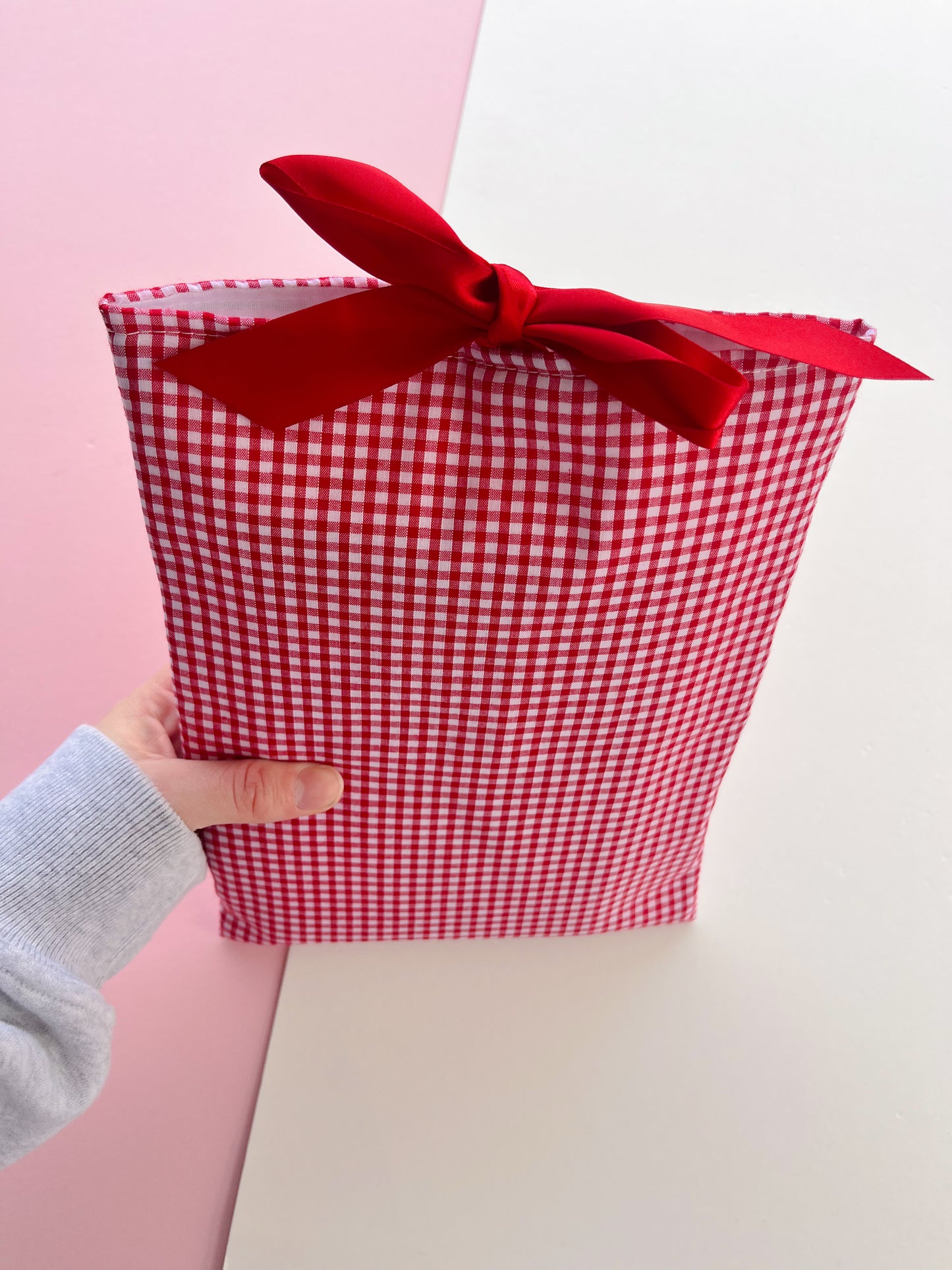 Red Gingham Book Sleeve