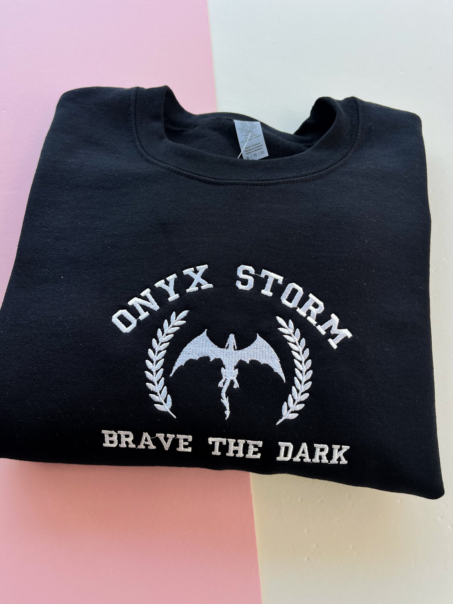 XL - Onyx Storm Embroidered Sweatshirt