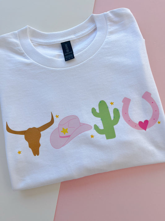 Cowboy Icons Printed T-shirt