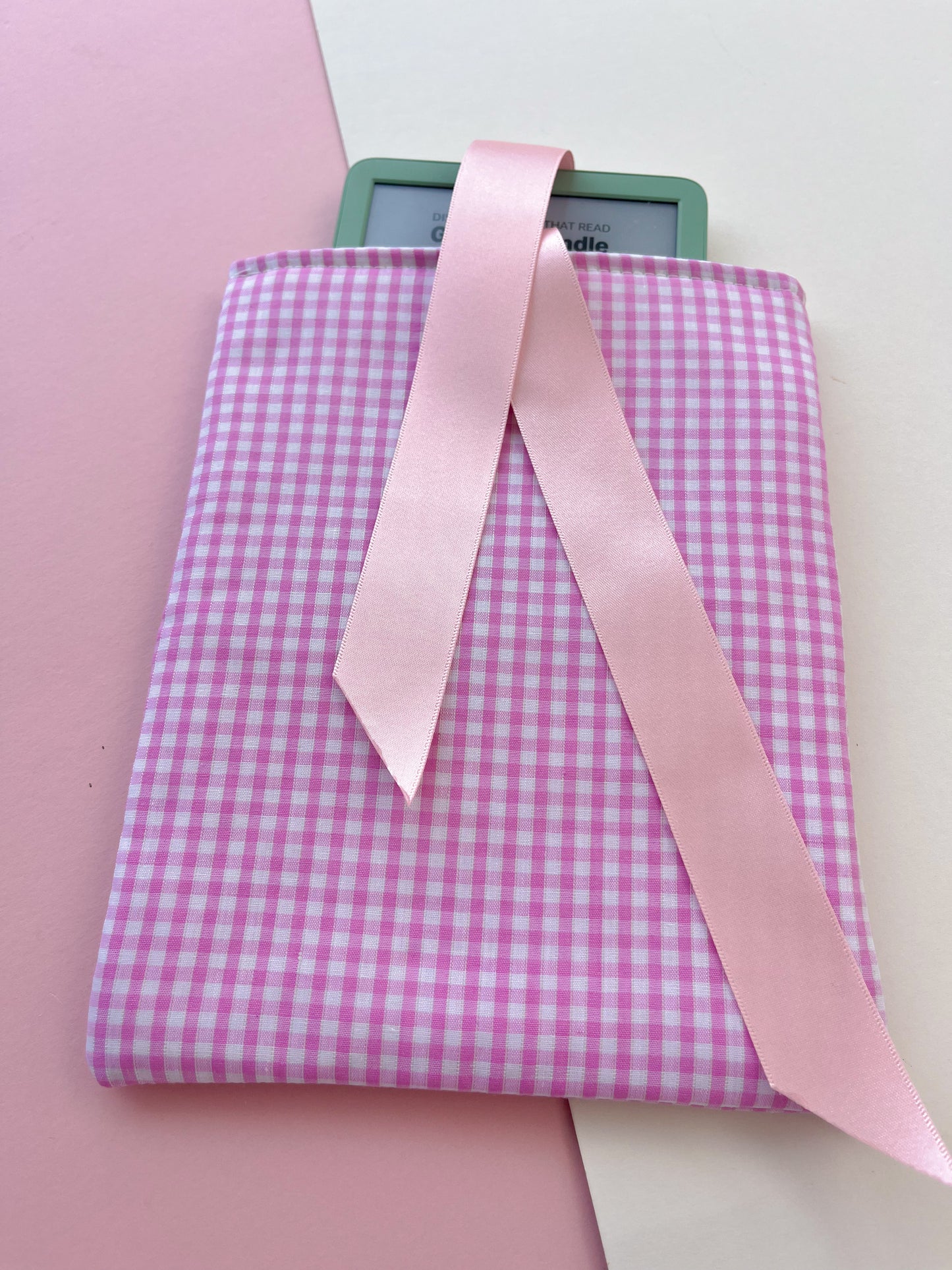Pink Gingham E-Reader Sleeve