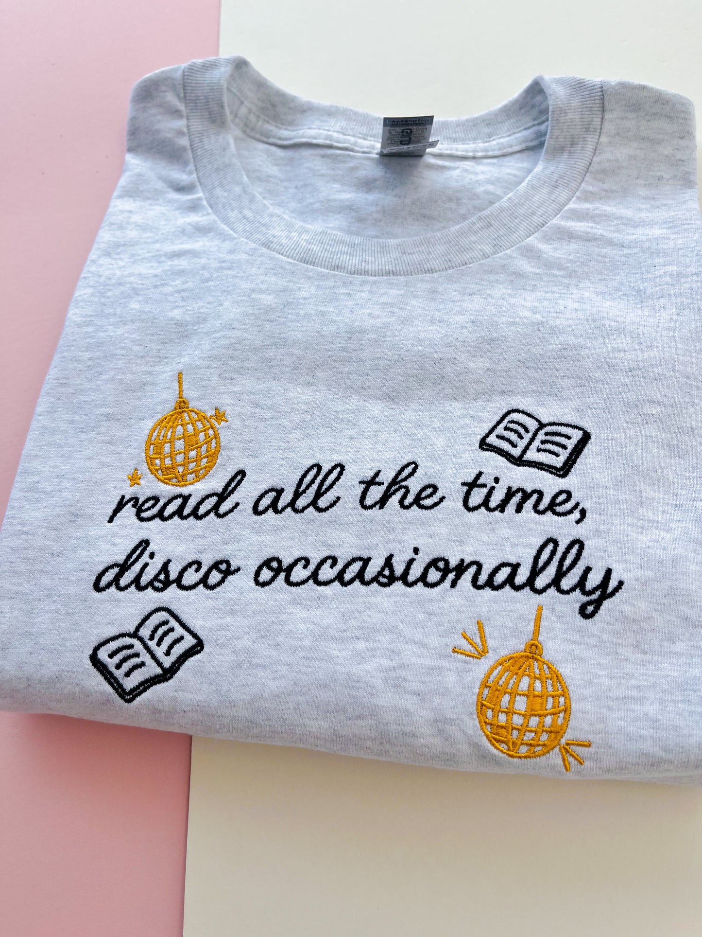 Read all the time Embroidered T-shirt