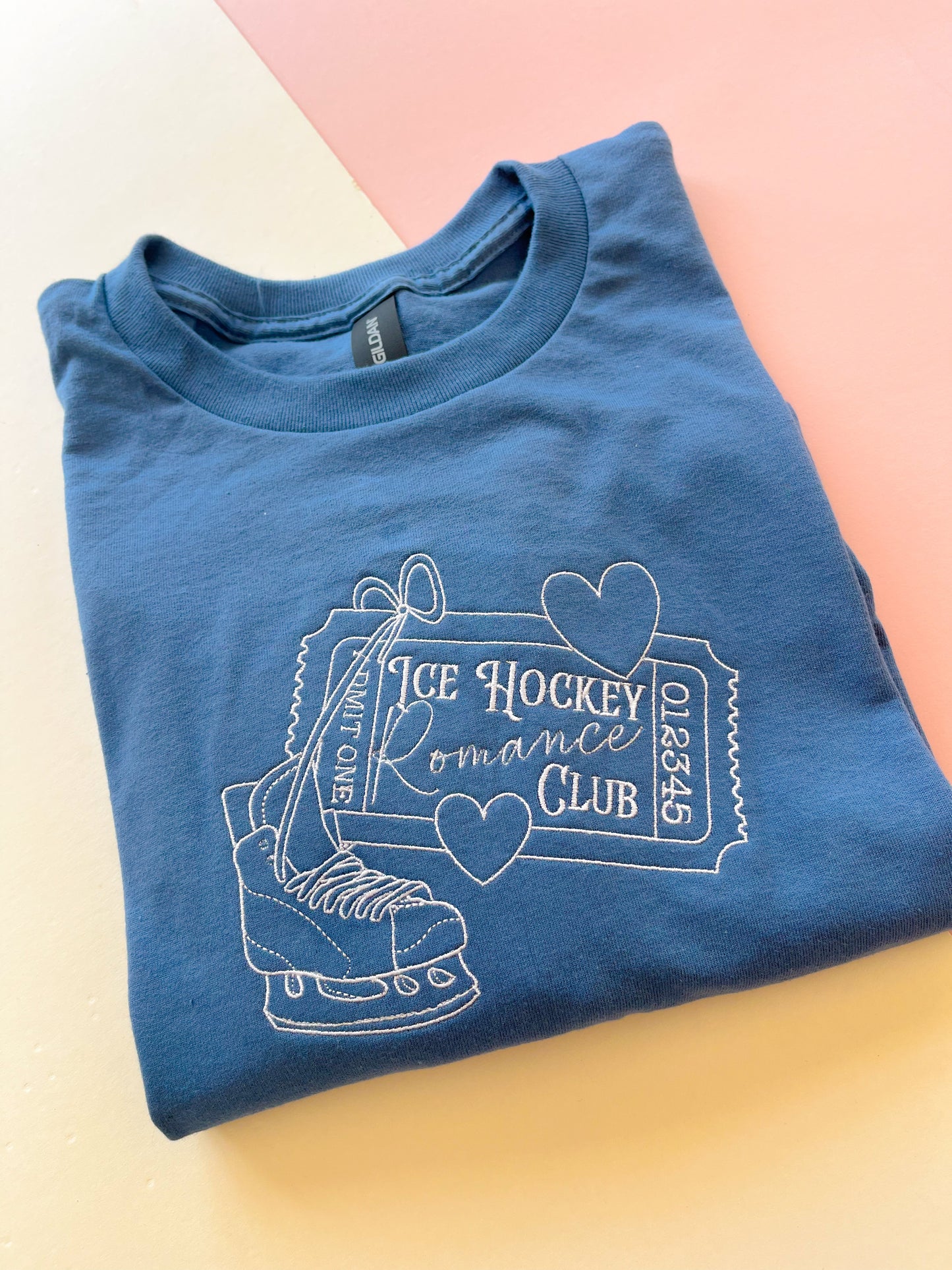 SECOND - Large Ice Hockey Embroidered t-shirt
