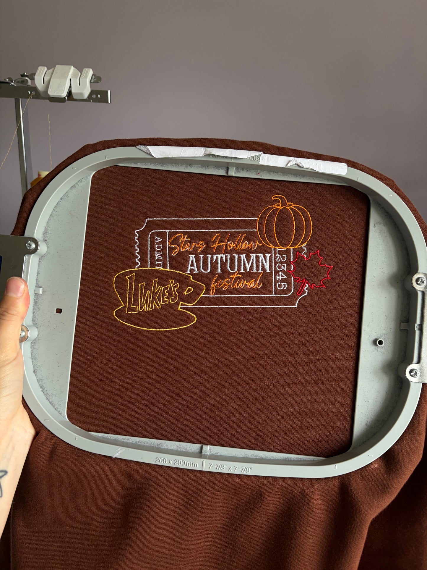 SECOND - Large Cocoa Autumn Festival Sweatshirt