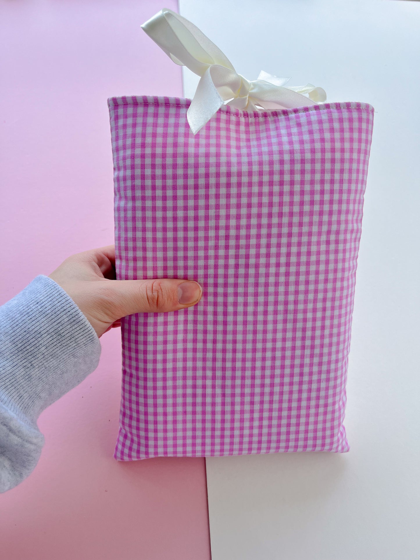 Pink Gingham Small Paperback/E-Reader Sleeve