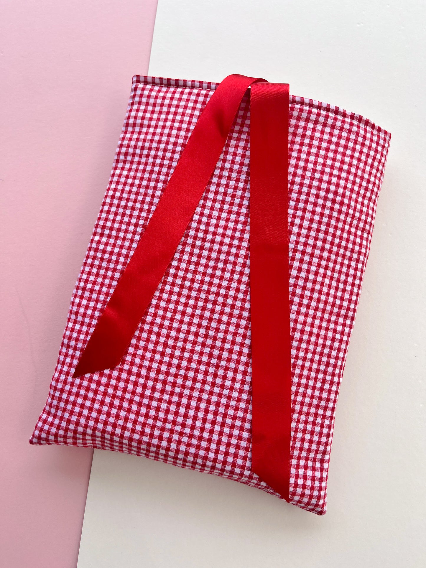 Red Gingham Book Sleeve