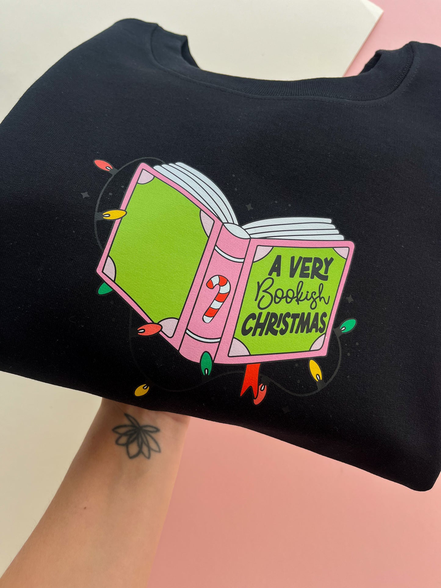 A Very Bookish Christmas Printed Sweatshirt