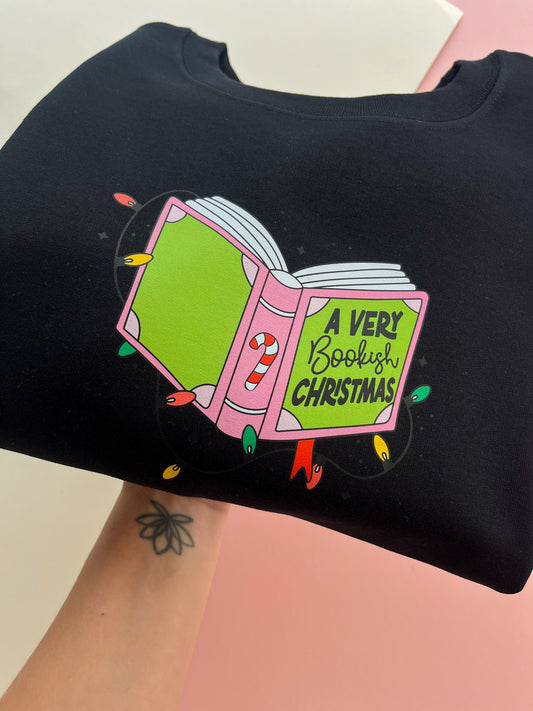 A Very Bookish Christmas Printed Sweatshirt